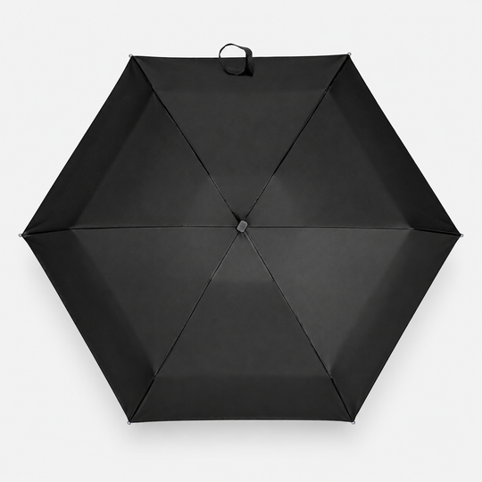 Totes Toasties BRELLA 5 SECTION FLAT Unisex Adults Umbrella Black