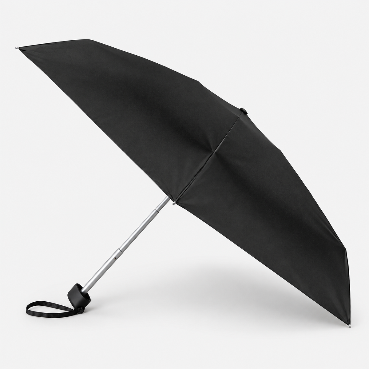 Totes Toasties BRELLA 5 SECTION FLAT Unisex Adults Umbrella Black