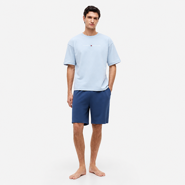 Tommy Hilfiger SS LOGO TEE Mens T-Shirt Breezy Blue