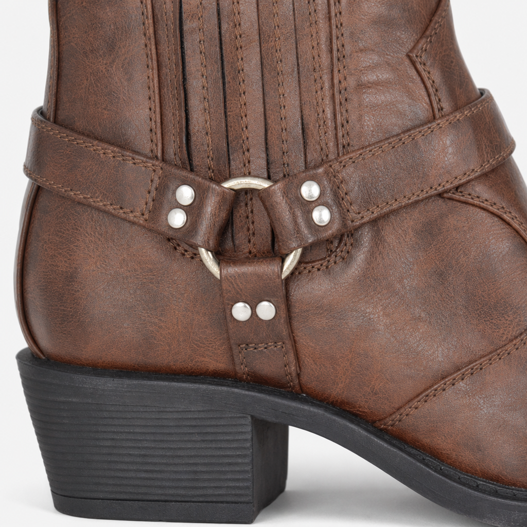 US Brass EASTWOOD Mens Cowboy & Western Boots Brown Crazyhorse