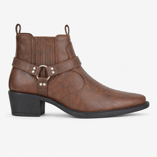 US Brass EASTWOOD Mens Cowboy & Western Boots Brown Crazyhorse