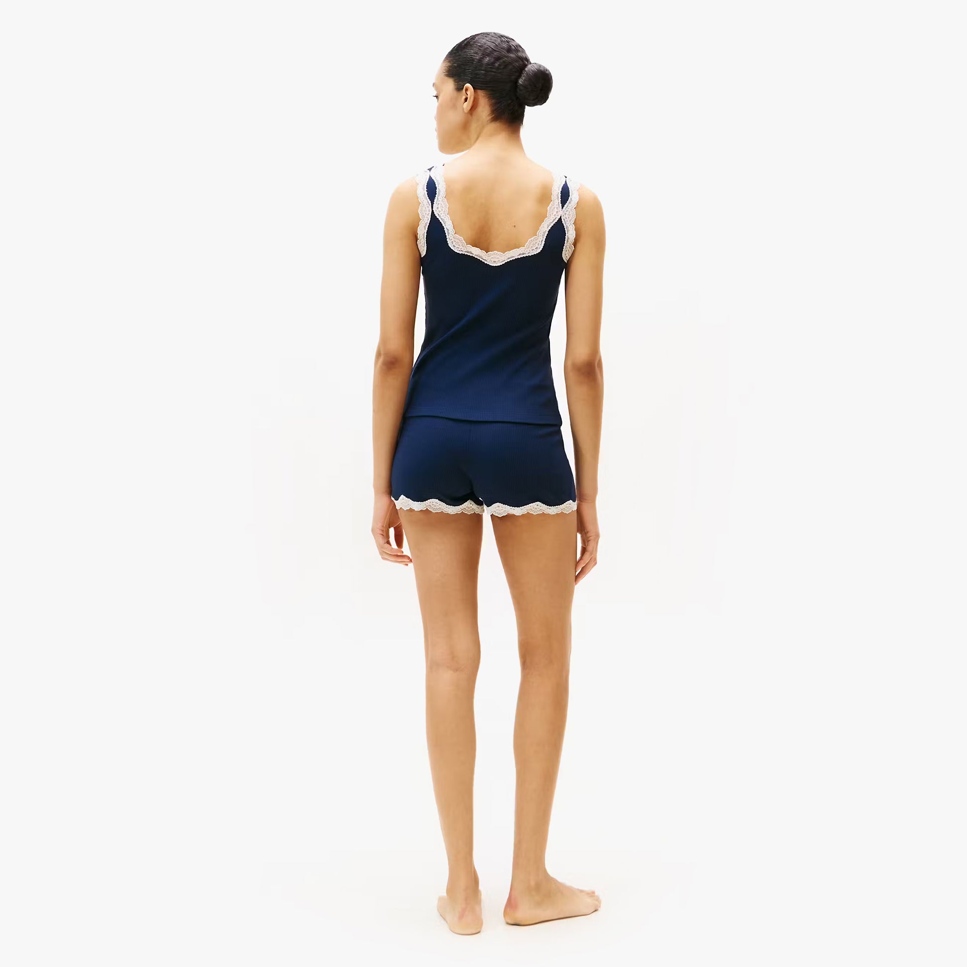 LACE CAMI SHORT PJ Set Womens Dark Night Navy