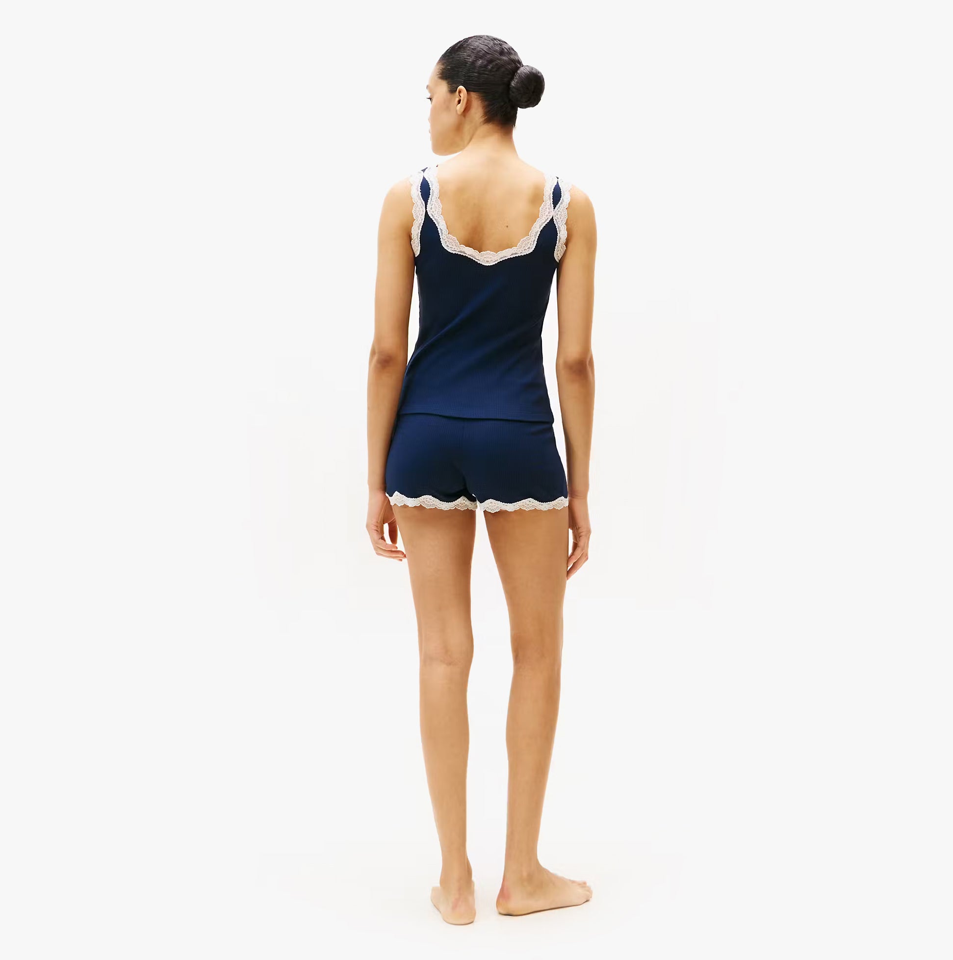 LACE CAMI SHORT PJ Set Womens Dark Night Navy