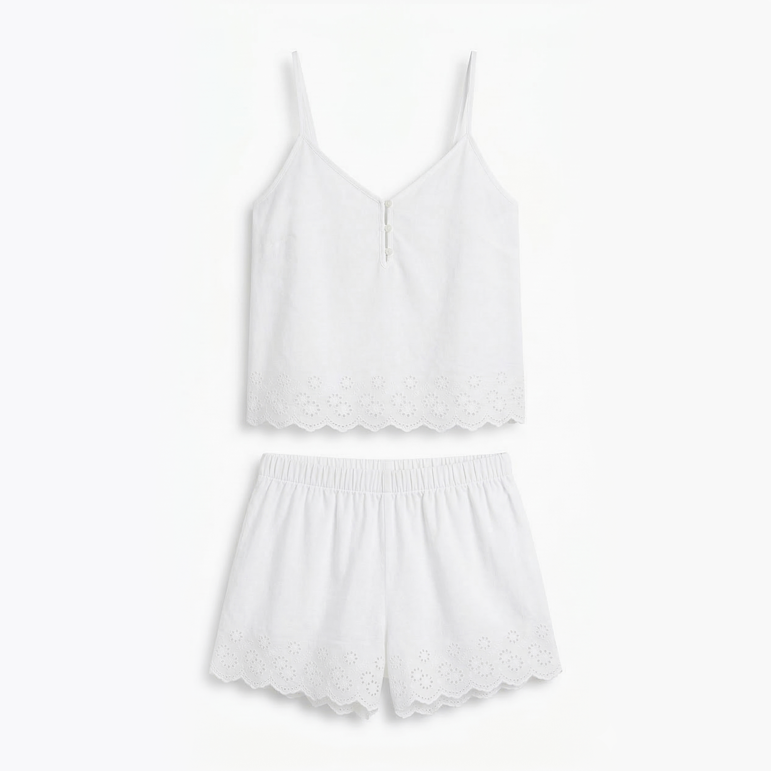 Tommy Hilfiger EMBROIDERY CAMI Short Womens Pyjama Set White
