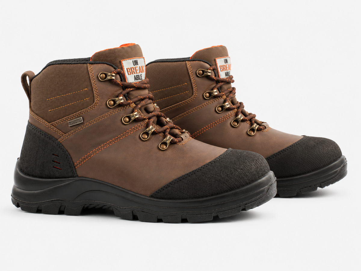 Unbreakable U107 Meteor Unisex Composite Toe Safety Boots Brown