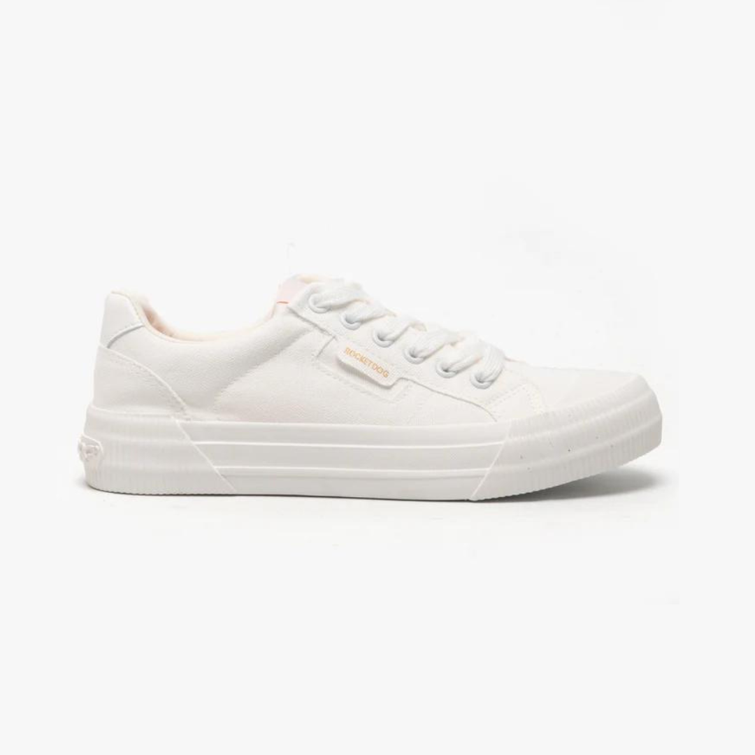 Rocket Dog CHEERY Womens Canvas Trainers White