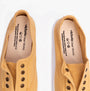 Victoria 1915 INGLESA DREC Womens Canvas Pumps Trigo overhead view showing yellow canvas material and slip-on design.