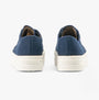 Victoria BARCELONA Womens Platform Canvas Trainers Blue back view showcasing canvas upper and platform sole.