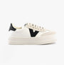 Victoria BARCELONA Womens Trainers Negro side view showing leather and synthetic materials with lace-up closure.