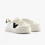 Victoria BARCELONA Womens Trainers Negro side view showcasing leather and synthetic upper.