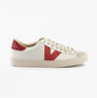 Victoria BERLIN Womens Trainers Carmin side view showcasing red accents and lace-up closure.
