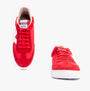 Victoria BERLIN SPLIT LEATHER & NYLON Womens Trainers Rojo front and side view showing red upper and lace-up design.