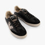 Victoria BERLIN FAUX LEATHER PUMPED CYCLIST Womens Trainers Negro front view with black faux leather and textured details.