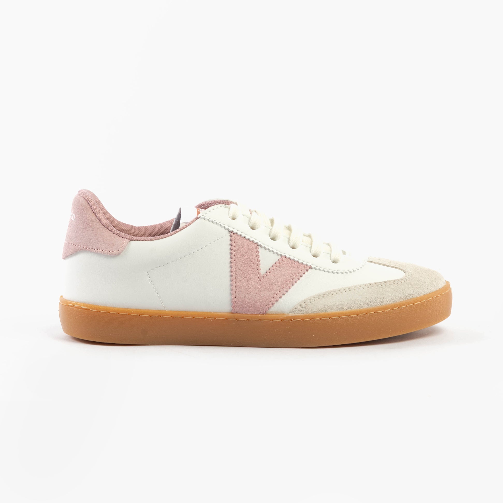 Victoria BERLIN Womens Trainers Rosa side view showcasing leather upper and round toe design