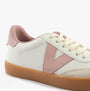 Victoria BERLIN Womens Trainers Rosa detail view showcasing white leather and pink accents.