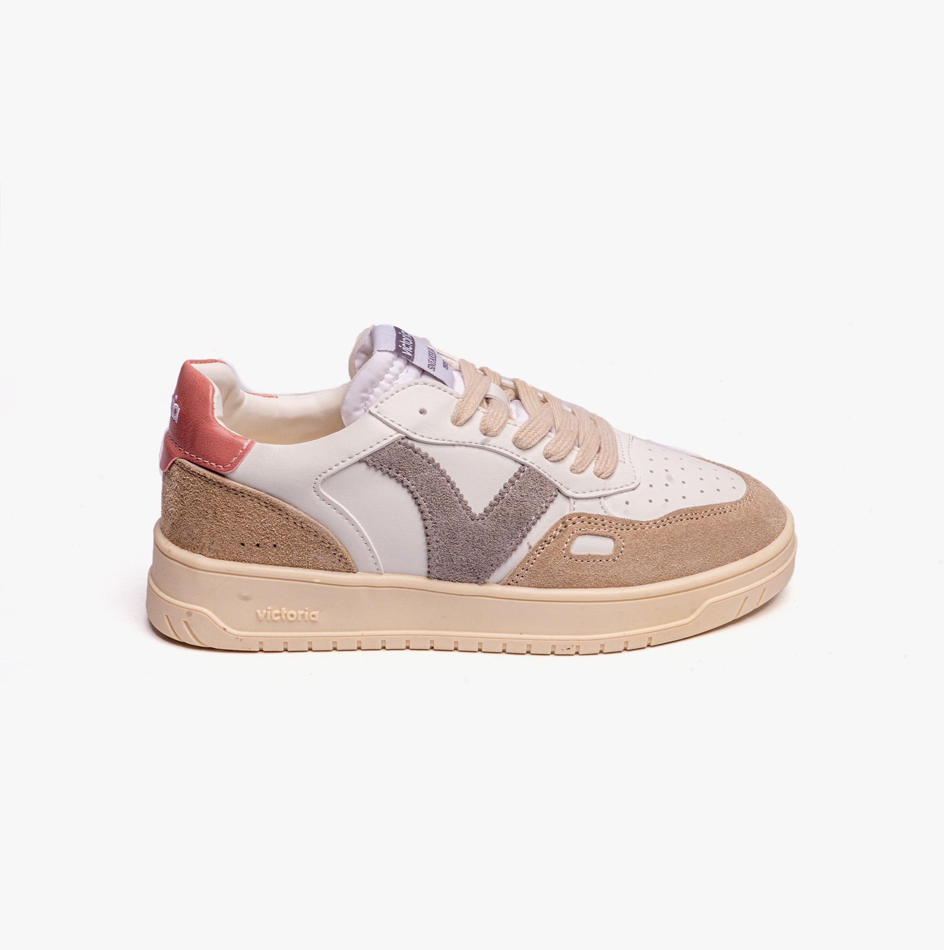 Victoria SEUL FAUX LEATHER & SPLIT Womens Trainers Rosa