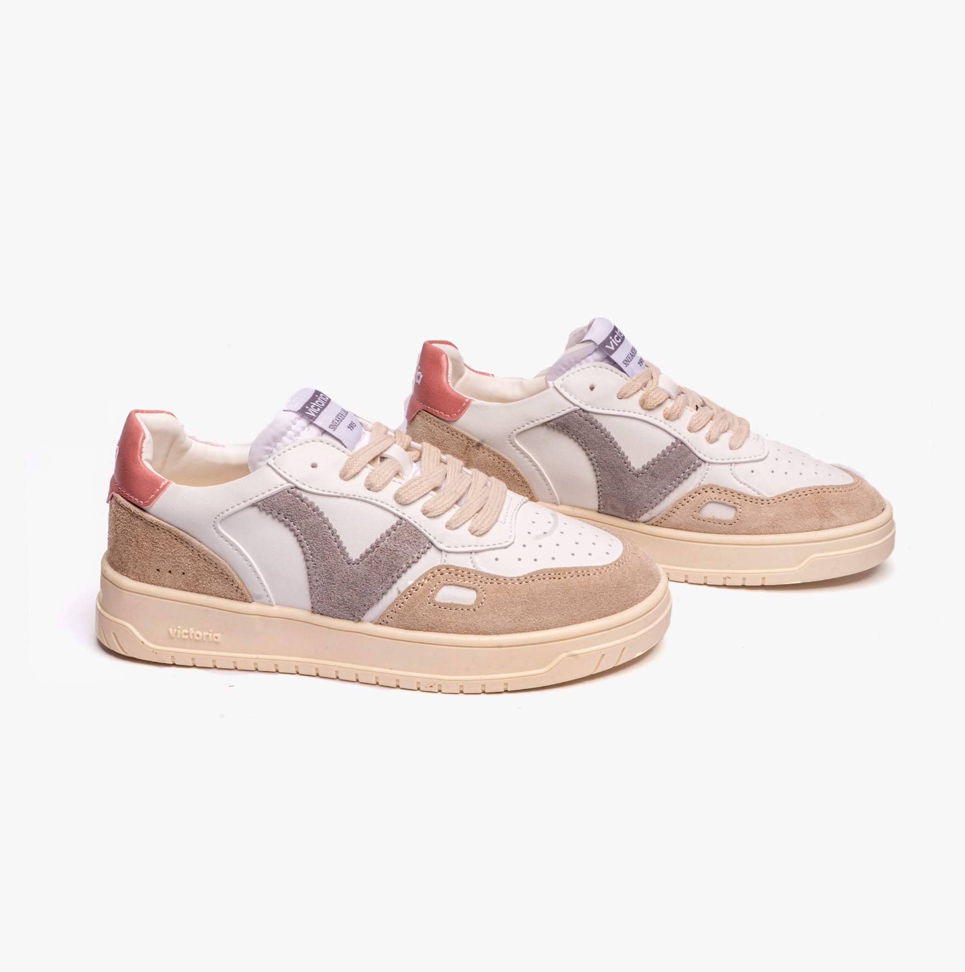 Victoria SEUL FAUX LEATHER & SPLIT Womens Trainers Rosa