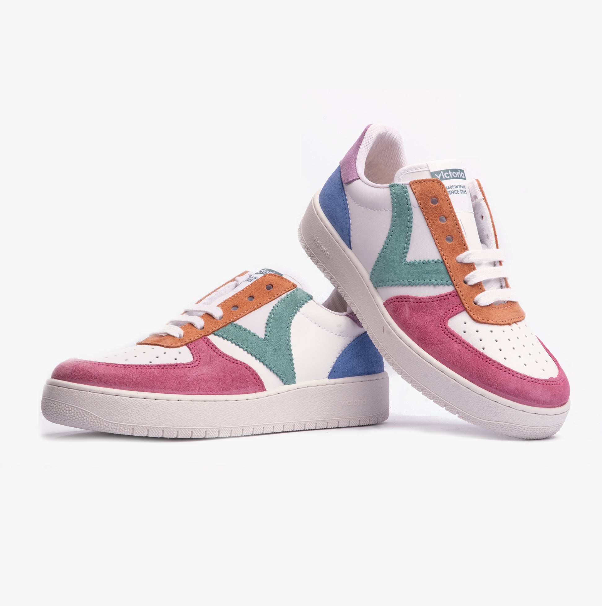 Victoria MADRID MULTICOLOUR Womens Trainers Rosa side view showcasing vibrant colours and details.
