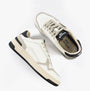 Victoria C80 Womens Trainers Negro top view with lace-up closure, featuring leather and suede upper in black.