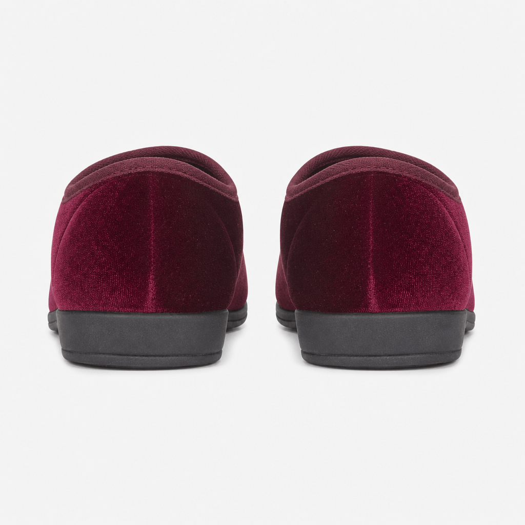 Jo & Joe VERONICA Womens Touch Fasten Slippers Wine