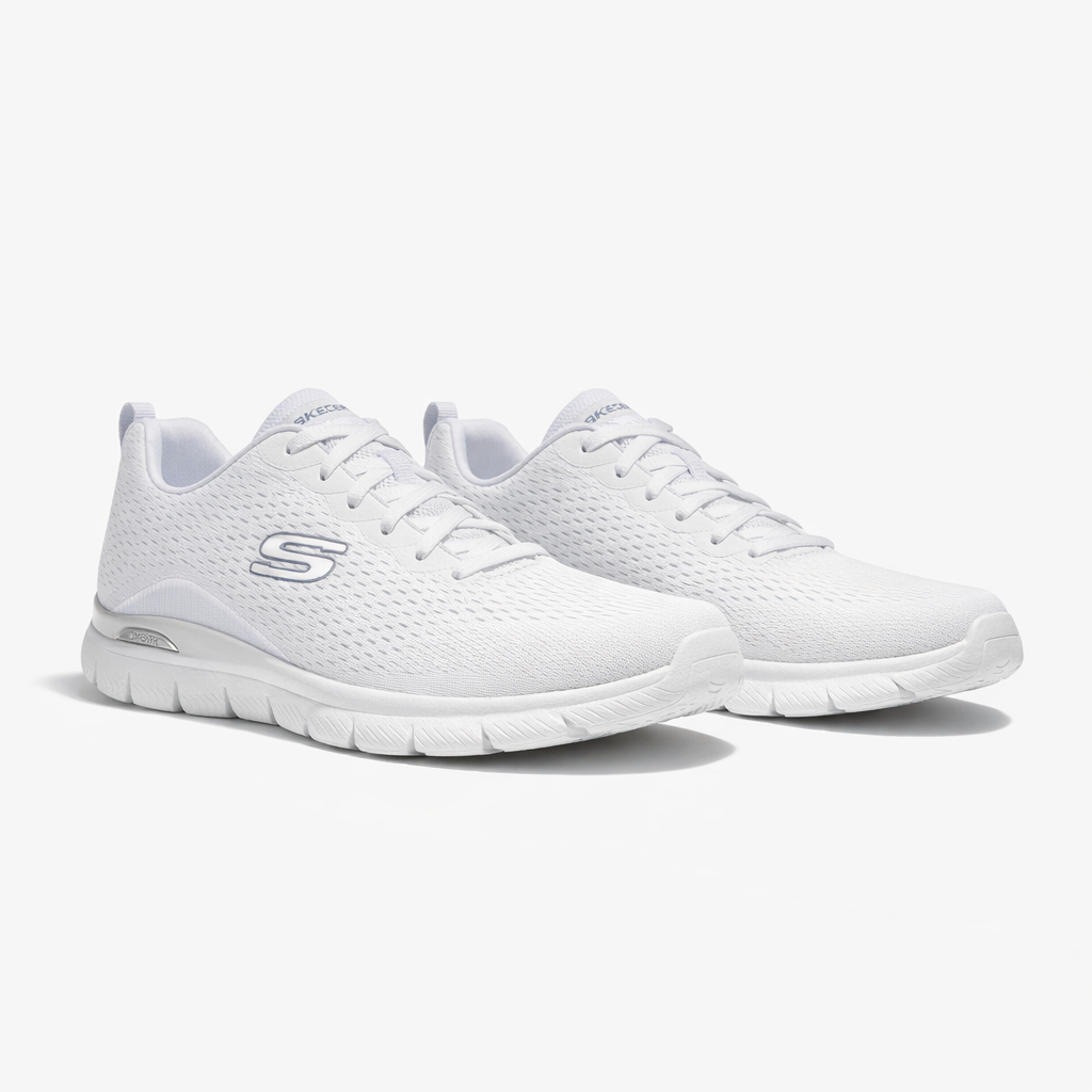 Skechers ARCH FIT SUMMITS - DAILY FLOW Womens Casual Trainers White Lavender