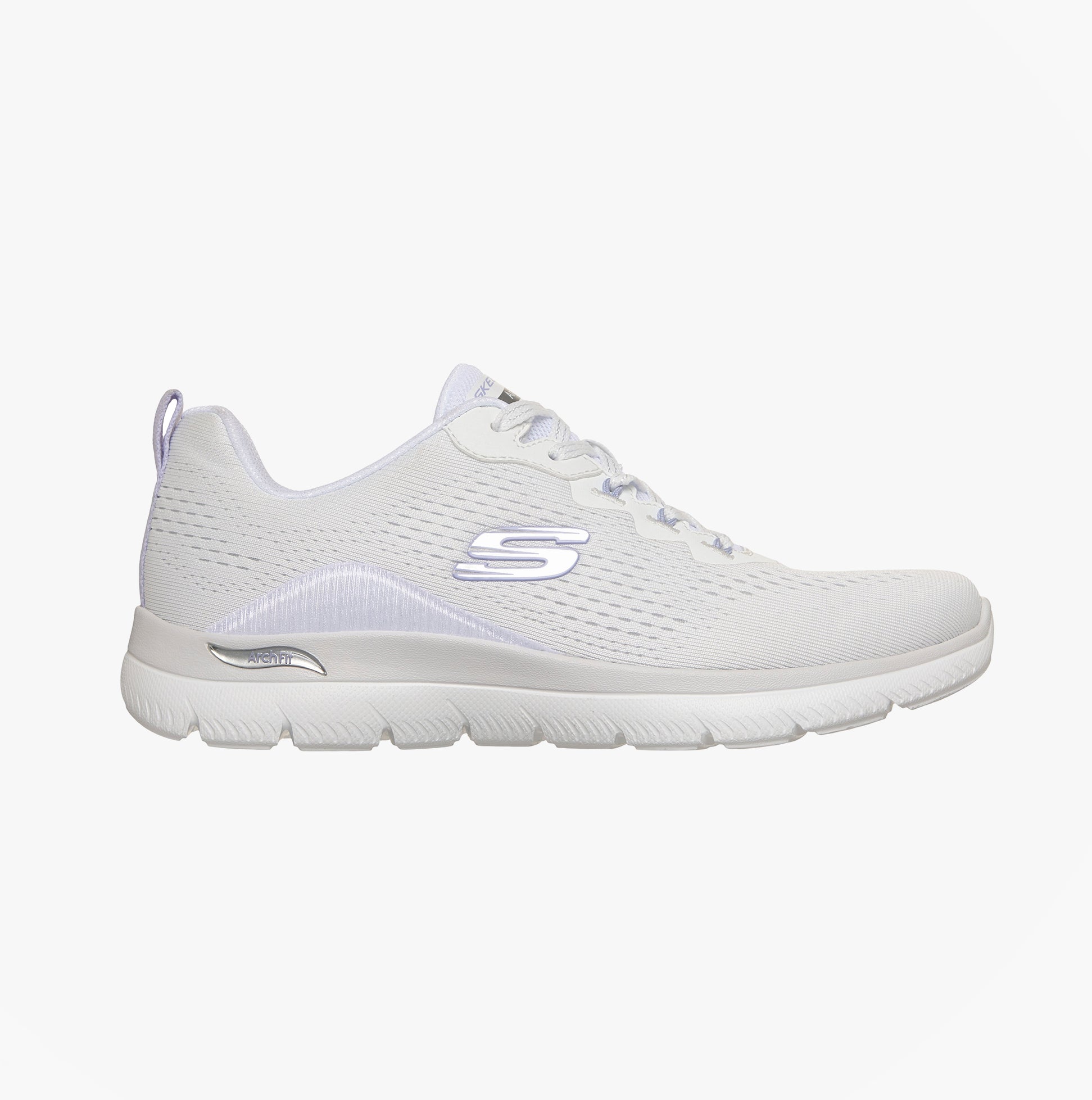Skechers ARCH FIT SUMMITS - DAILY FLOW Womens Casual Trainers White Lavender