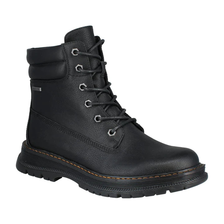 Westland PEYTON 01 Womens Boots Black side view featuring lace-up closure and rubber sole.