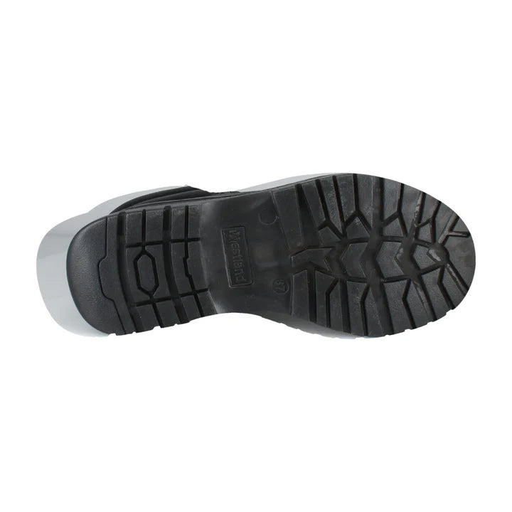 Westland PEYTON 01 Womens Boots Black bottom view showing rubber sole with traction patterns for durability.