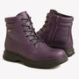 Westland PEYTON 01 Womens Boots Purple side view highlighting lace-up design and faux leather upper.
