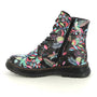 Westland PEYTON 01 Womens Boots Print side view featuring colorful floral design and lace-up closure.