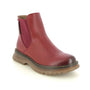 Westland PEYTON 02 Womens Boots Red side view showcasing faux leather upper and elasticated side panel.
