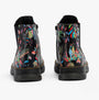 Westland PEYTON 02 Womens Boots Black Print rear view showcasing floral design and pull-on style.