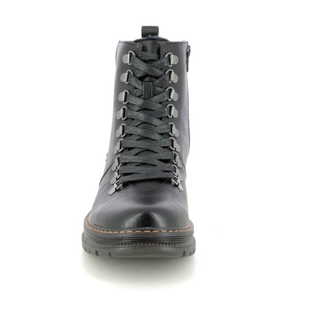 Westland PEYTON 03 Womens Boots Black front view showing lace-up design and round toe.