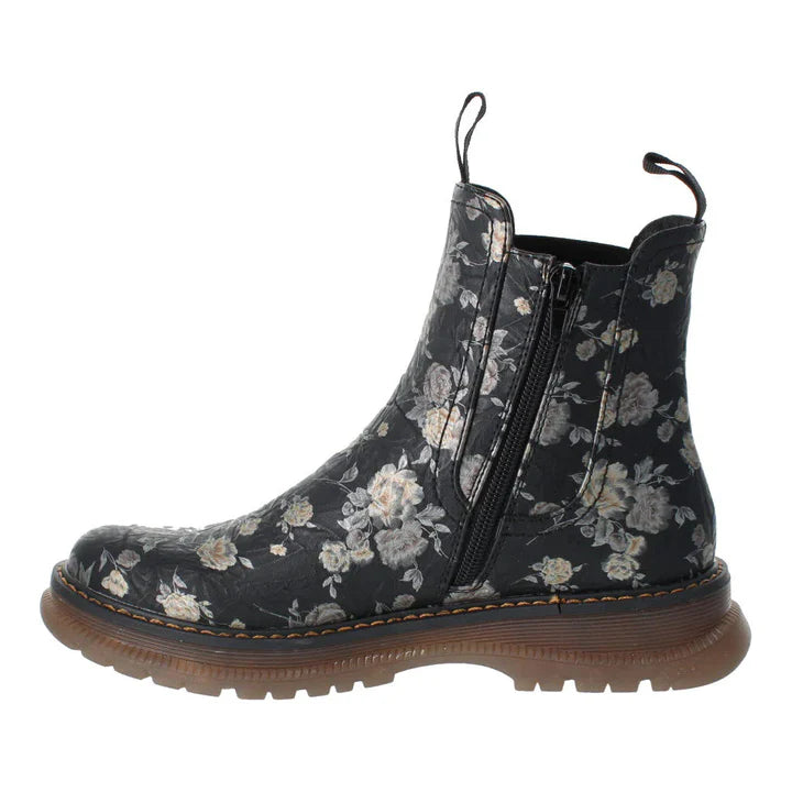 Westland PEYTON 05 Womens Boots Print side view featuring floral design and rubber sole.