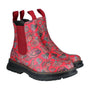 Westland PEYTON 05 Womens Boots Red Print side view showing floral pattern and elasticated side panel