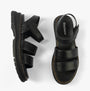 Westland PEYTON 08 Womens Sandals Black top view showcasing faux leather, synthetic sole and touch fasten.