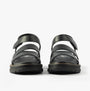 Westland PEYTON 08 Womens Sandals Black front view showing faux leather straps and synthetic sole.