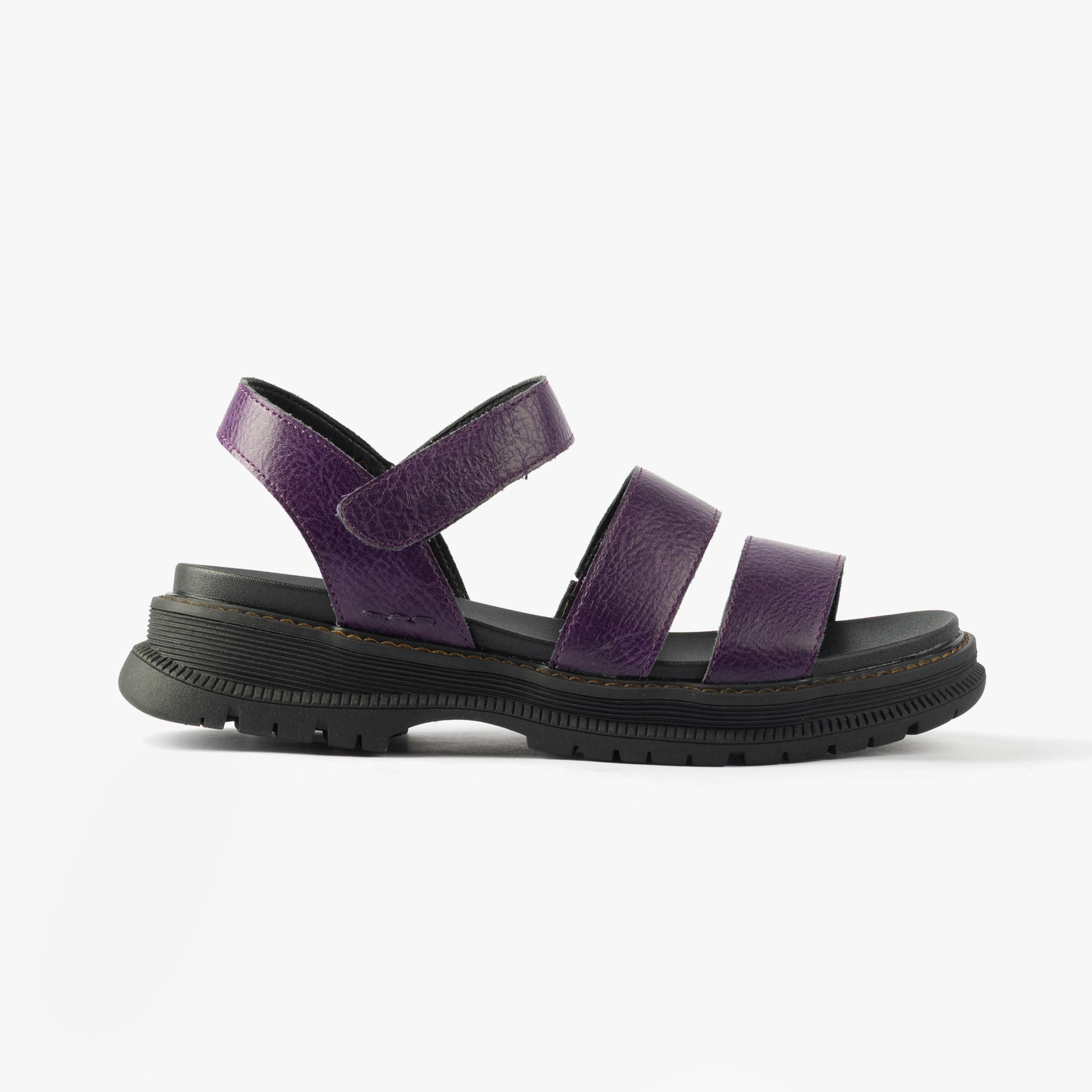 Westland PEYTON 08 Womens Sandals Purple side view showcasing faux leather straps and comfortable sole.