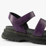 Westland PEYTON 08 Womens Sandals Purple side view showcasing faux leather straps and comfortable synthetic sole.