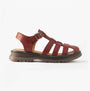 Westland PEYTON 09 Womens Sandals Red side view showcasing faux leather upper and buckle closure.