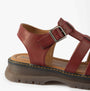 Westland PEYTON 09 Womens Sandals Red side view, showcasing faux leather upper and buckle fastening.