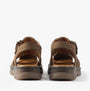 Westland PEYTON 09 Womens Sandals Brown back view showing buckle and faux leather upper.