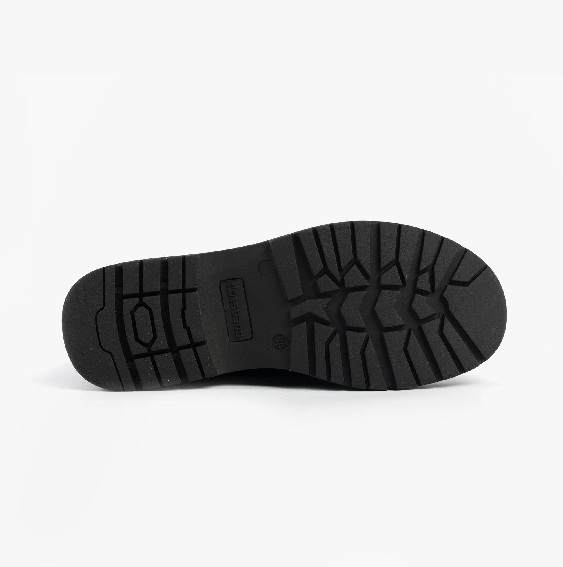Westland PEYTON 10 Womens Shoes Black bottom view showing rubber sole with grip patterns.
