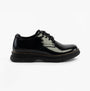 Westland PEYTON 10 Womens Shoes Black Patent side view showcasing the patent leather upper and lace-up design.