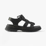 Westland PEYTON 14 Womens Sandals Black side view featuring faux leather upper and lace-up design.