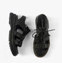 Westland PEYTON 14 Womens Sandals Black top view showing faux leather upper and lace-up design.