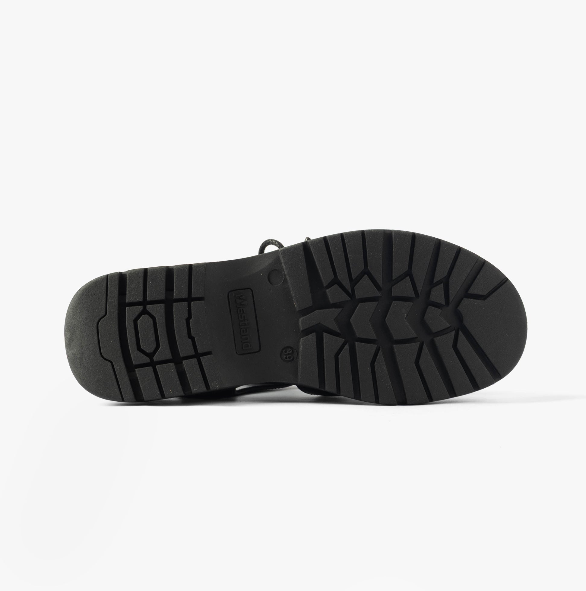 Westland PEYTON 14 Womens Sandals Black bottom view showing synthetic sole and tread design.