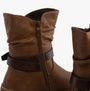 Westland WYNDI 01 Womens Boots Brandy Kombi detail view showcasing zip closure and synthetic material at ankle.