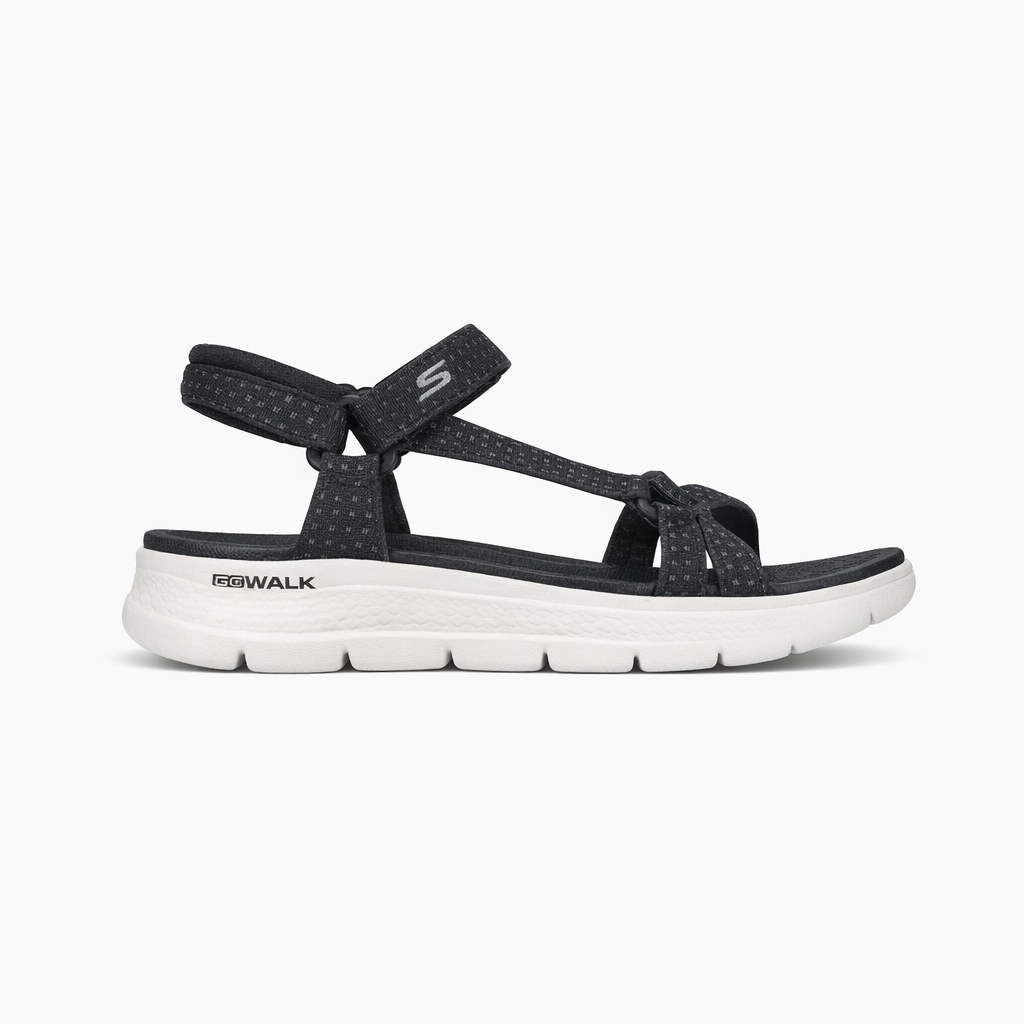 Skechers 141451/BKW GO WALK FLEX SANDAL - SUBLIME Womens Sandals Black/White