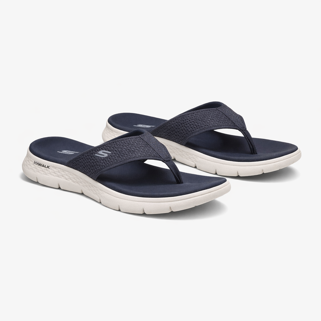 Skechers GO WALK FLEX SANDAL - HOLLY Womens Flip-flops Navy/White